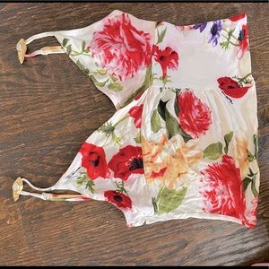 Roberto Cavalli floral jersey crop top